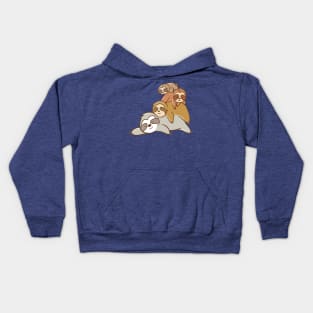 sloth stack pullover2 Kids Hoodie